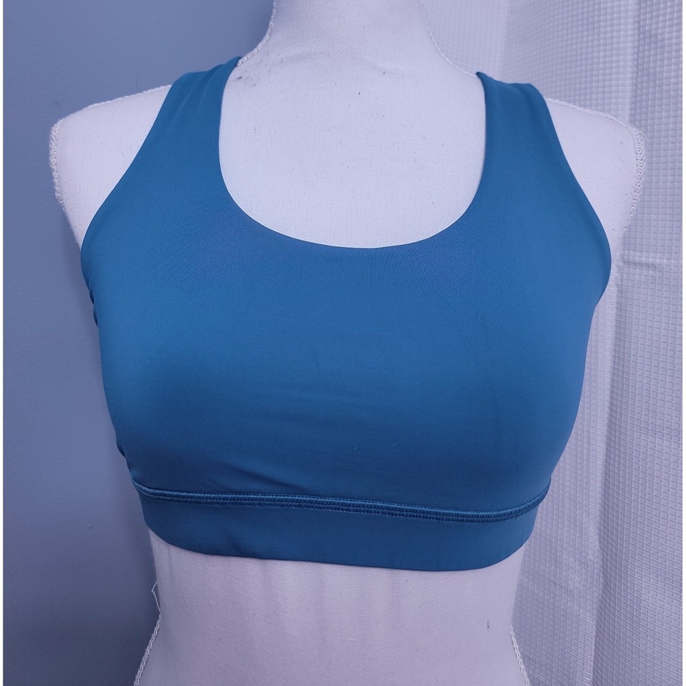 Lululemon 8 Energy Bra Braided Sea Green Strappy Sexy Athletic Gym - Picture 9 of 10